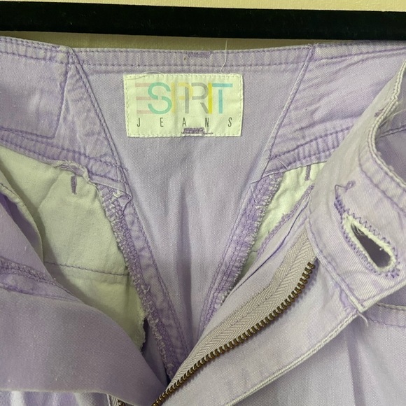 ESPRIT women's 25 vintage retro lavender purple pleated front mom shorts EUC - Picture 5 of 7
